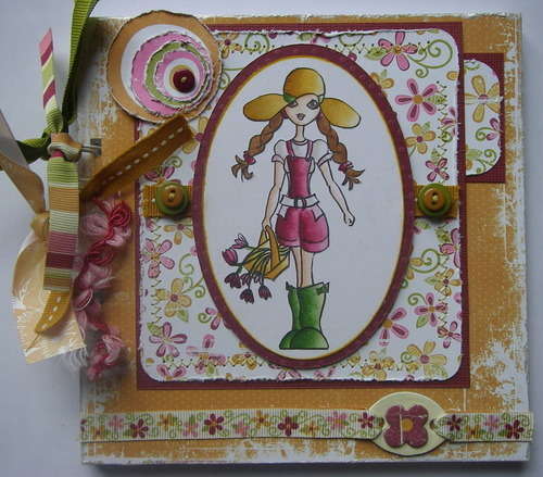 *lady gardener* full handmade scrapbook photo album