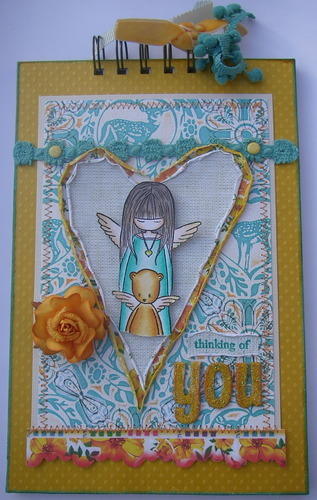 *thinking of you* handmade in memory scrapbook photo album front