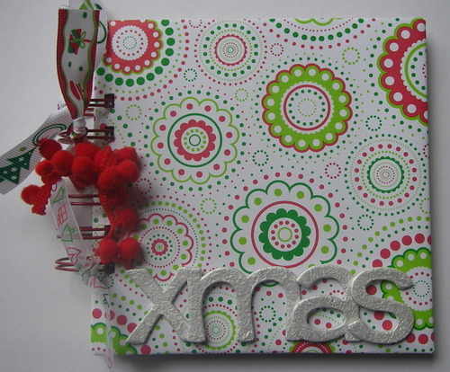 *red white green xmas* notebook front
